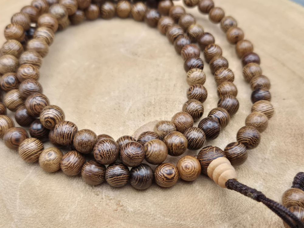 Agarholz Mala-Gebetskette | 108+1 Perlen | 8mm